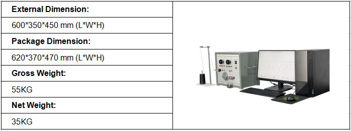 Dimensions of yarn friction tester 