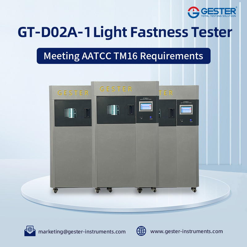 Conformité aux exigences AATCC TM16 avec le testeur de résistance à la lumière GT-D02A-1