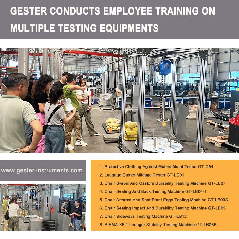 GESTER organise une formation des employés sur plusieurs machines de test