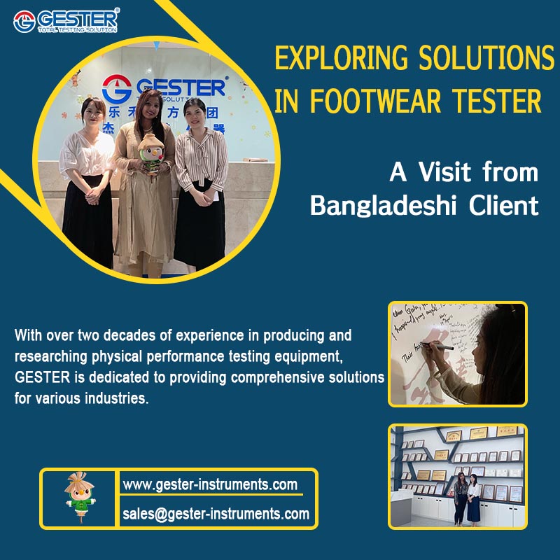 Exploration de solutions dans les équipements de test de chaussures : visite d'un client bangladais