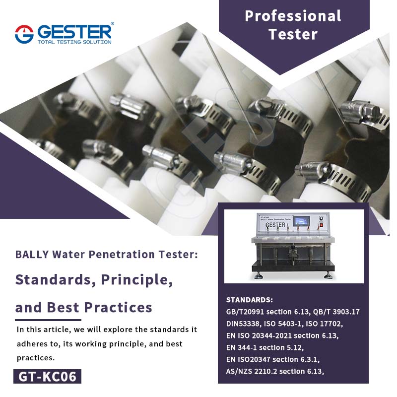 Testeur de pénétration d'eau BALLY : normes, principes et meilleures pratiques